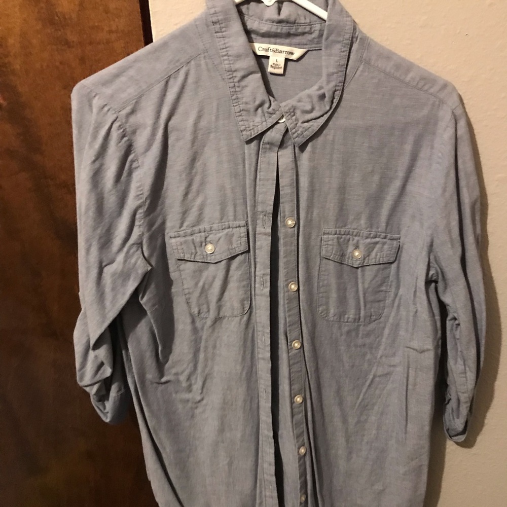CROFT&BARROW JEAN BUTTON UP